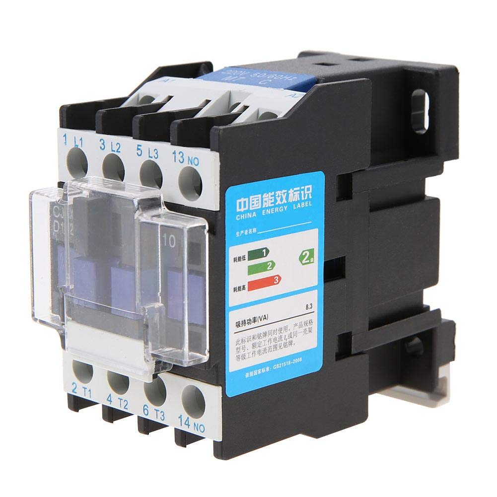 AC 220V 12A Contactor Industrial Electrical AC Contactor CJX2-1210 with High Sensitive Motor Circuit Breaker Fixed & DIN Rail Mount