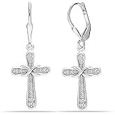 LeCalla 925 Sterling Silver Leverback Drop Earrings | Lightweight Celtic-Knot Filigree Heart Teardrop Dangle Earring for Women's Gift for Her