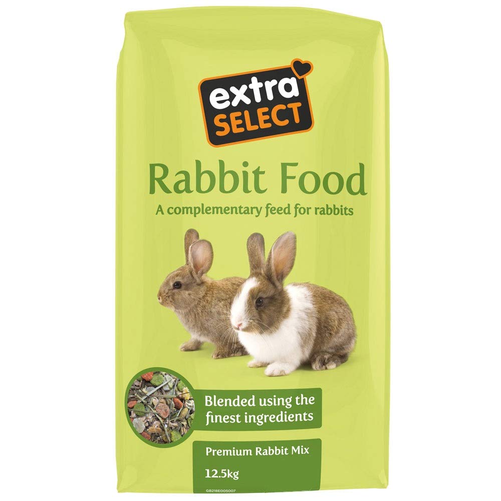 Extra Select Premium Rabbit Mix - Muesli, Rabbit Nuggets, Peaflakes,and Forage with Vitamins & Minerals - 12.5kg