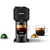 Nespresso Vertuo Next Coffee &amp; Espresso Maker by De'Longhi, Black | Matte black coffee machine with slim, sustainable design. Brews 6 cup sizes, espresso to 18 oz., topped with crema.