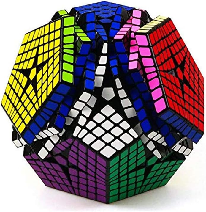 ShengShou 8x8 Megaminx Dodecahedron Magic Cube Puzzle Cube Speed Cube for Challenge Color Black