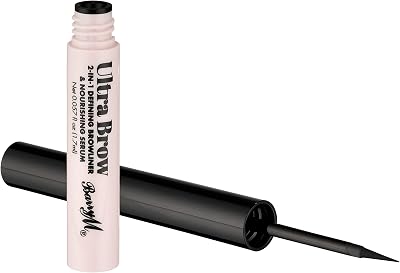 Barry M Ultra Brow 2-in-1 Defining Browliner & Serum Black Eyebrow Makeup