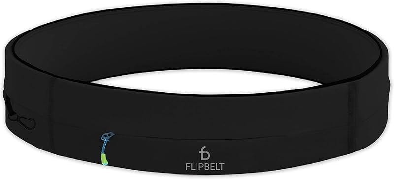 FlipBelt Zipper Running Belt for Phone and Essentials Black M
