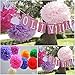 DooXoo 12 Mixed White Gray Yellow Party Tissue Pompoms Paper Flower Pom Poms Wedding Birthday Nursery Baby Room Decoration Favor