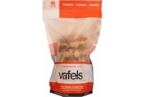 VAFELS Plant-Based Liège Wafel - Organic Pearl Sugar Infused Belgian Waffle | Vegan | Small-batch | Handmade with Brioche-Based dough | Sports Nutrition Waffle & Healthy Snack | (Cinnamon)