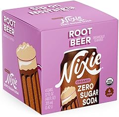 Nixie, Soda Zero Sugar Root Beer Organic, 12 Fl Oz, 4 Pack