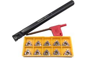 GBJ 1/2" SNR 0013M16 Internal Threading Boring Bar with 16IR AG60 (3/8") Threading Carbide Inserts (SNR0013N16+10PCS 16IR AG60)