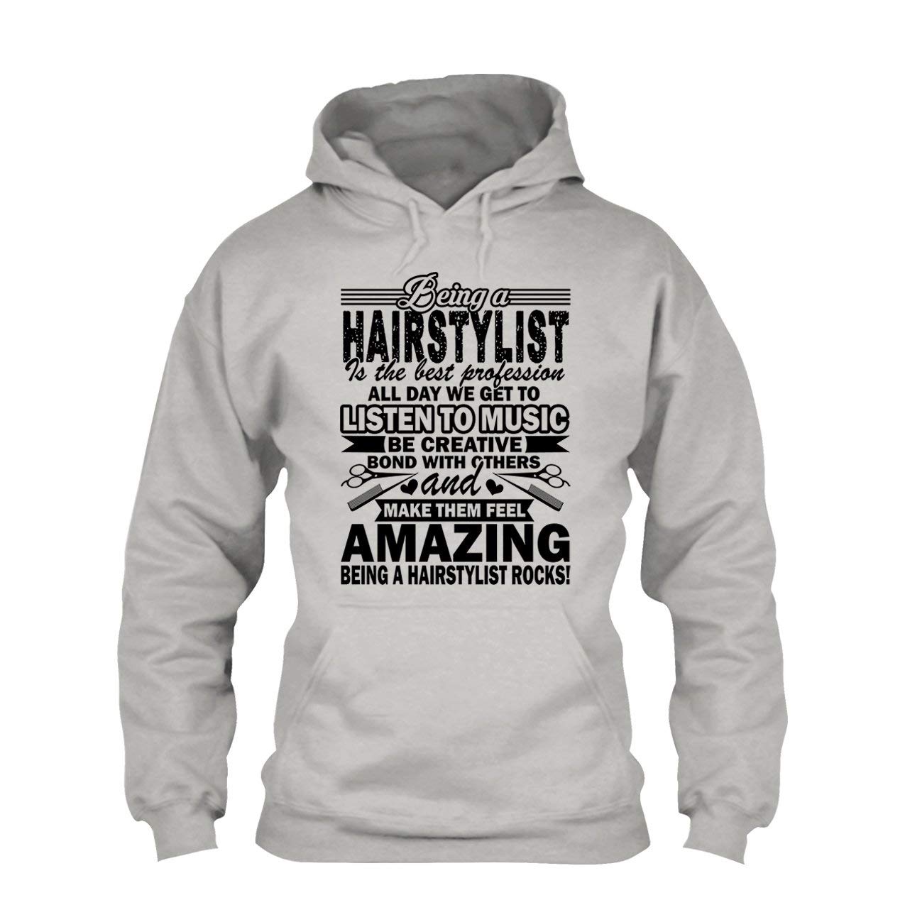 Amazon Com On Yellow Being A Hair Stylist Hoodie Unisex Long