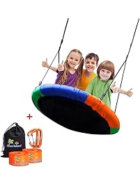 BLUE ISLAND Children&rsquo;s Tree Swing Hanging Ropes- 400lb Tree Swing Hanging Kit- Easy Installation Adjustable Hanging Ropes Included - Platform Swing Kids- Ideal Parties Birthday Gifts