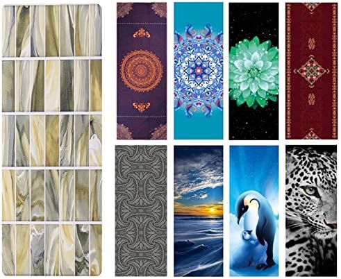 Eco Fuse Yoga Mat By Nalahome-72"x26"x3mm Thick Natural Rubber And Microfiber square tiles in marble with colorful effects For All Yoga Practices, Bikram, Hatha, Ashtanga, Hot Yoga, Home Workout