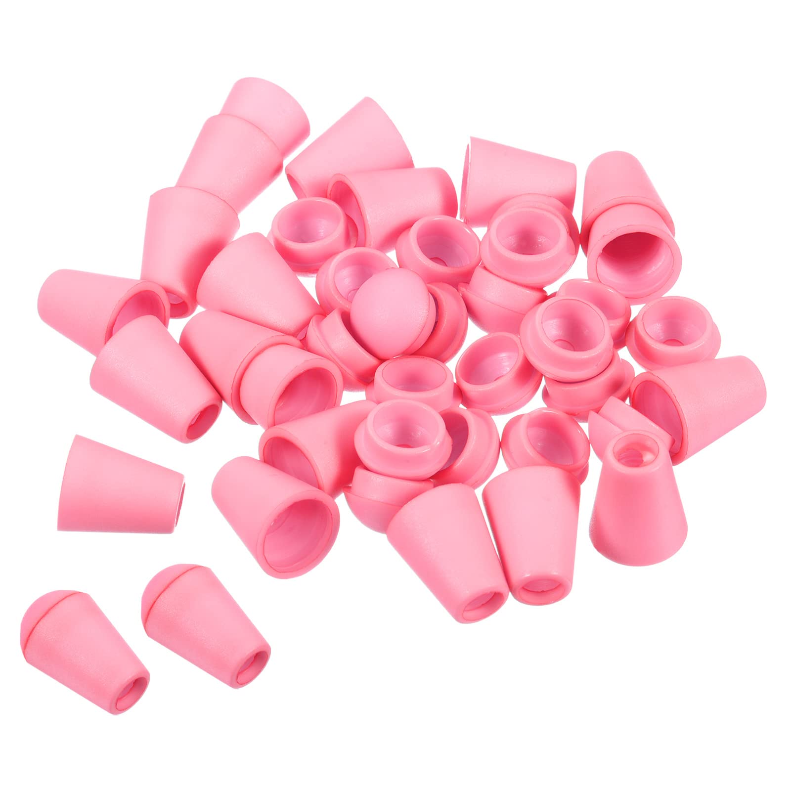 PATIKIL Bell End Stopper, 20 Pack Cord Rope Lock for Drawstring Bag, Pink