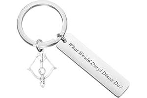 SEIRAA TWD Inspired Gifts TWD Fans Gift Zombie Apocalypse Keychain What would daryl dixon do Keychain