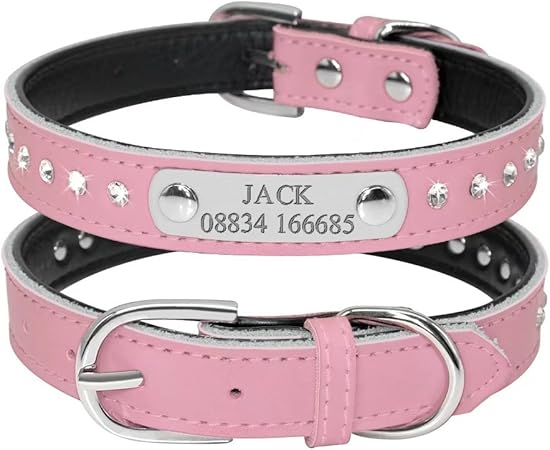 rhinestone personalized dog collars