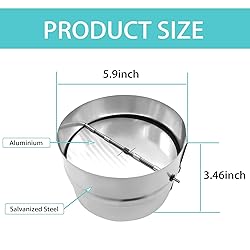 ANPTGHT 6 Inch Draft Blocker Backdraft Damper Duct