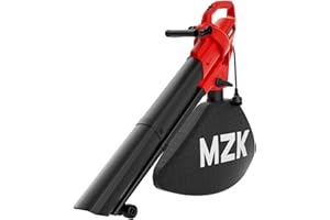 MZK 3 in 1 Electric Leaf Blower Corded, Leaf Vacuum and Leaf Mulcher, 460 CFM, 167 MPH Airflow, Corded Blowers with 40L Leaf Collection Bag for Yard, Garden