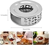 YZDZSW Stainless Steel Teapot Warmer 15cm Base Coffee Tea Milk Heat Stand view 2