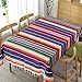 OurWarm 59 x 84 Inch Mexican Tablecloth Serape Blanket, Large Square Cotton Fringe Fiesta Tablecloth for Mexican Cinco de Mayo Party Decorations
