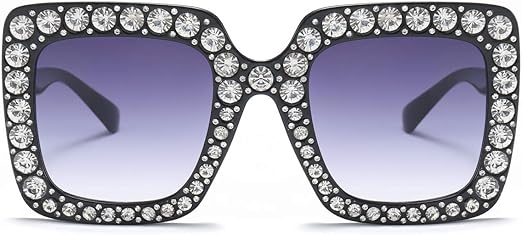 Amazon Com Dollger Elton John Oversized Sunglasses For Women Crystal Diamond Rhinestone Bling Thick Frame Square Glasses Black Clothing dollger elton john oversized sunglasses for women crystal diamond rhinestone bling thick frame square glasses