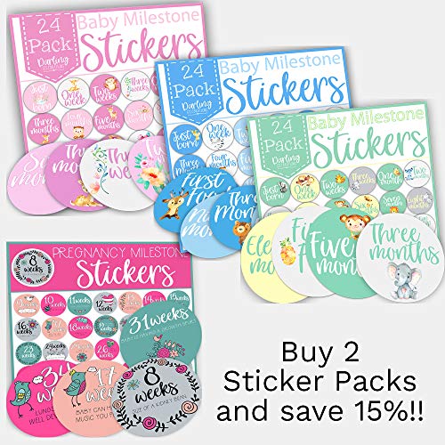 Pregnancy Weekly Stickers, Belly Stickers, Baby Bump Stickers ...