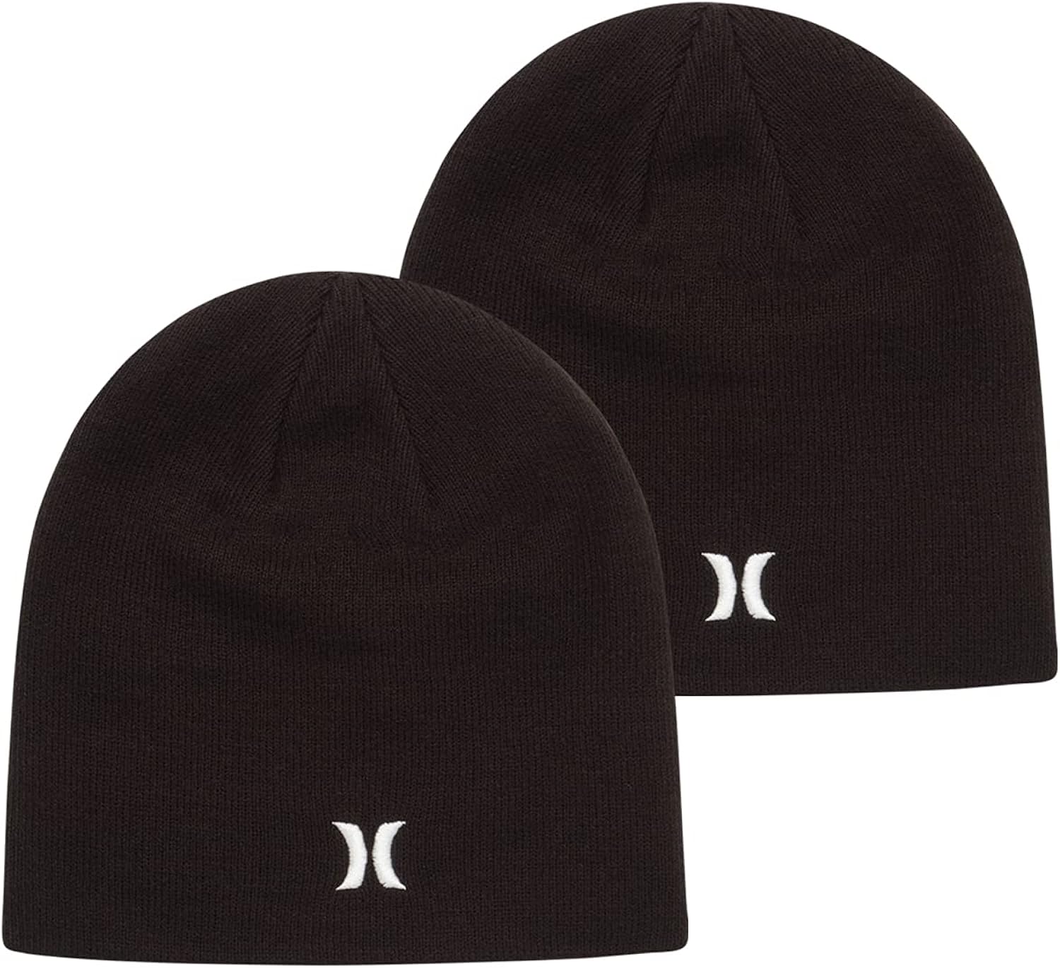 Hurley Men's Winter Hat Icon Classic Beanie (2 Pack), Size One Size