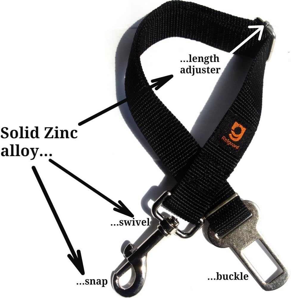 Relgard Safety Dog Seatbelt Tether and Restraint | Dog Seat Belt Harness for Cars | Amazing Quality and Adjustable, Dog Seat Belt Restraint for Small and Large Dogs and Cats