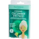 CALA Cooling Cucumber Under Eye Patches, Pre-Moistened Eye Pads with Cucumber Extract, Hyaluronic Acid, Aloe &amp; Vitamin E, 5 Pairs, 10-20 Min Depuffing Eye Treatment