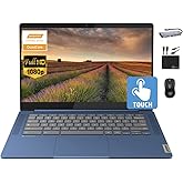 Lenovo Chromebook 14" Touchscreen Slim Laptop Business Student, 8-Core MediaTek Kompanio 520, 4GB RAM, 128GB Storage (64GB eMMC+64GB Card), WiFi 6, Long Battery, Chrome OS+MarxsolAccessory