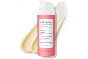 BellamiLuxx Butt Acne Clearing Treatment Cream: Body Acne Treatment Lotion for Folliculitis and Pimples on Back, Buttocks, Th