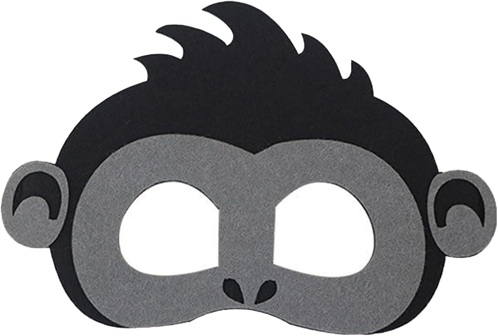 Jtnohx Felt Animal Masks 10 Pcs Kids Gorilla Costume Birthday Party Supplies