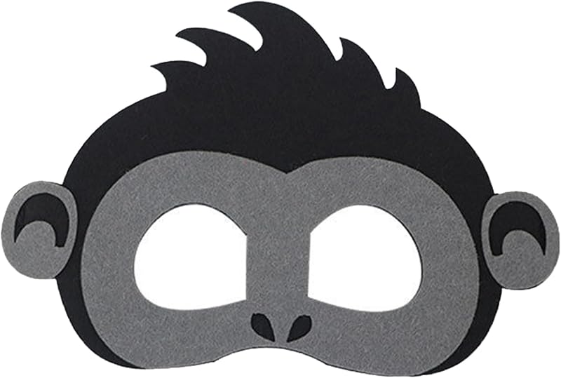 Jtnohx Felt Animal Masks 10 Pcs Kids Gorilla Costume Birthday Party Supplies
