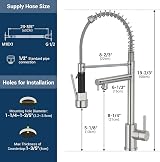 DAYONE 360° Swivel Pull Down Kitchen Tap Dual Spouts SUS304 Brushed view 2
