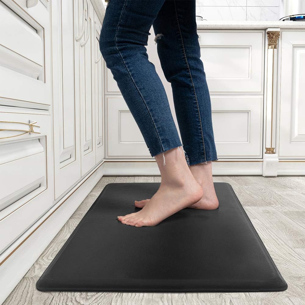 Kitchen Mats for Floor Anti Fatigue, 100% PVC Kitchen Rug 1/2 inch Thick, Non-slip Extra Support Standing Pad: Kitchen & Dining