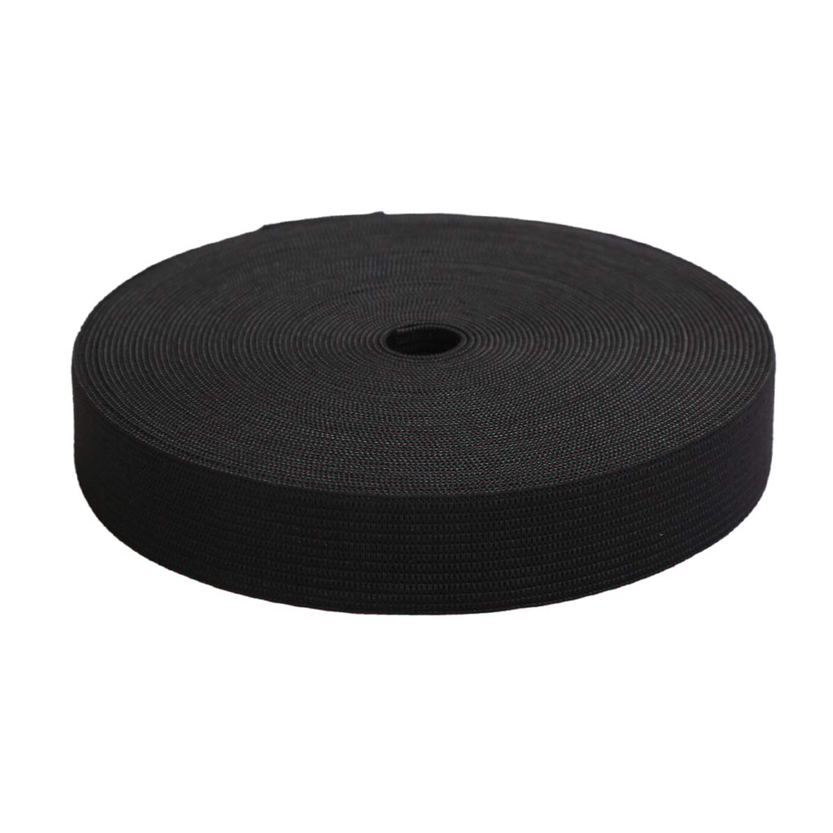 20mm (3/4 inch) Wide Flat Elastic Bands Waistband Tape - Black Sewing Bands Webbing Garment Accessories for Dressmaking/Sewing/DIY Crafts - 20 Yards