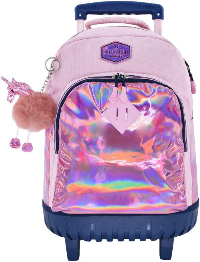 MOZIONI School Trolley Backpack, Rose Iris Collection, Limited Edition.