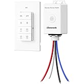 DEWENWILS Wireless Dimmer Switch Kit, Single Pole Wireless Light Switch and Receiver Kit, No Wiring, No WiFi,100FT Remote Con