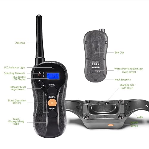 Vibration Collar for Dogs No Shock, Dog Training Collar with 1980ft Remote  IPX7 Waterproof Rechargeable Blind Operation for Small Medium Dogs Deaf Dog(22  to 88lbs) in Kenya | Whizz Dog Food &