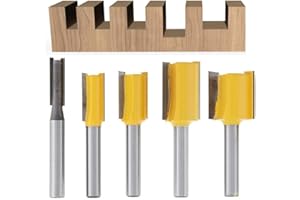 Bestgle 1/4-Inch Shank Straight Dado Router Bit Set Carbide Wood Milling Cutter Woodworking Tools, Cutting Diameter 1/4",3/8"