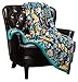 Chanasya Premium Gold Fox Print Fleece Throw Blanket - Cozy and Warm, Cute Design, Super Soft, Plush and Fluffy Sherpa - Adult, Boy and Girl, Kids, Toddler, Baby Blanket Gift (60x70 Inches) Teal Blue