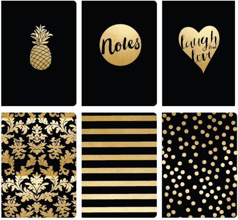 Studio G Stitched Journal Black 4ea/6 Bulk