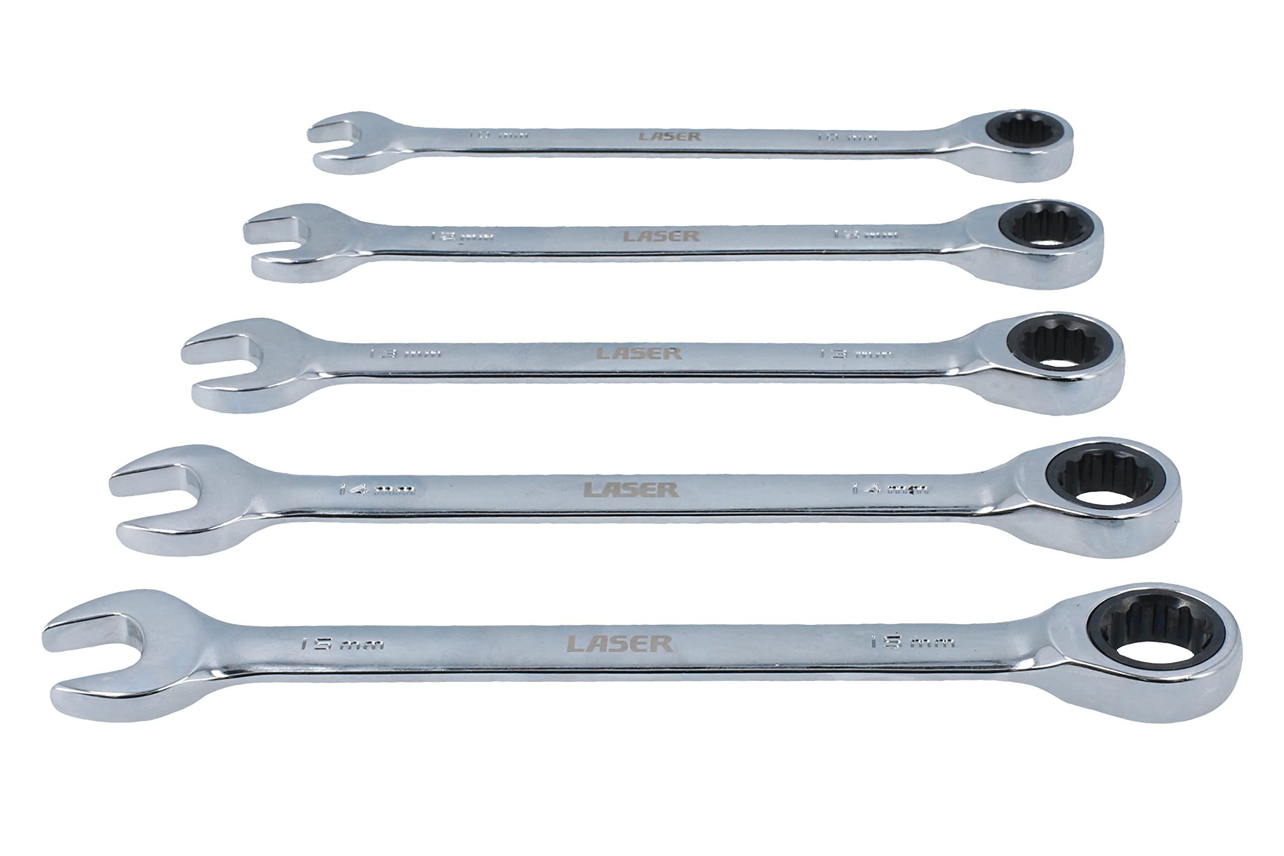 Laser 8510 Ratchet Ring Combination Spanner Set 5pc