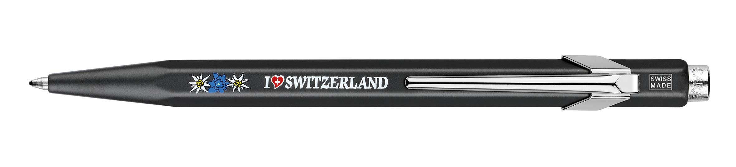 Caran Dache Ballpoint Pen, Edelweiss with blue medium cartridge