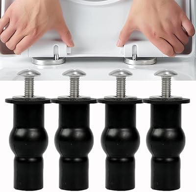 Mclcvp7re 4 Pack Universal Toilet Seat Screws Hinges Bolts Fittings Black