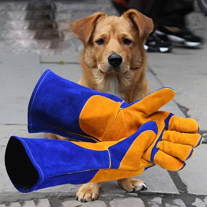 Gants De Manipulation Des Animaux En Peau De Vache Anti