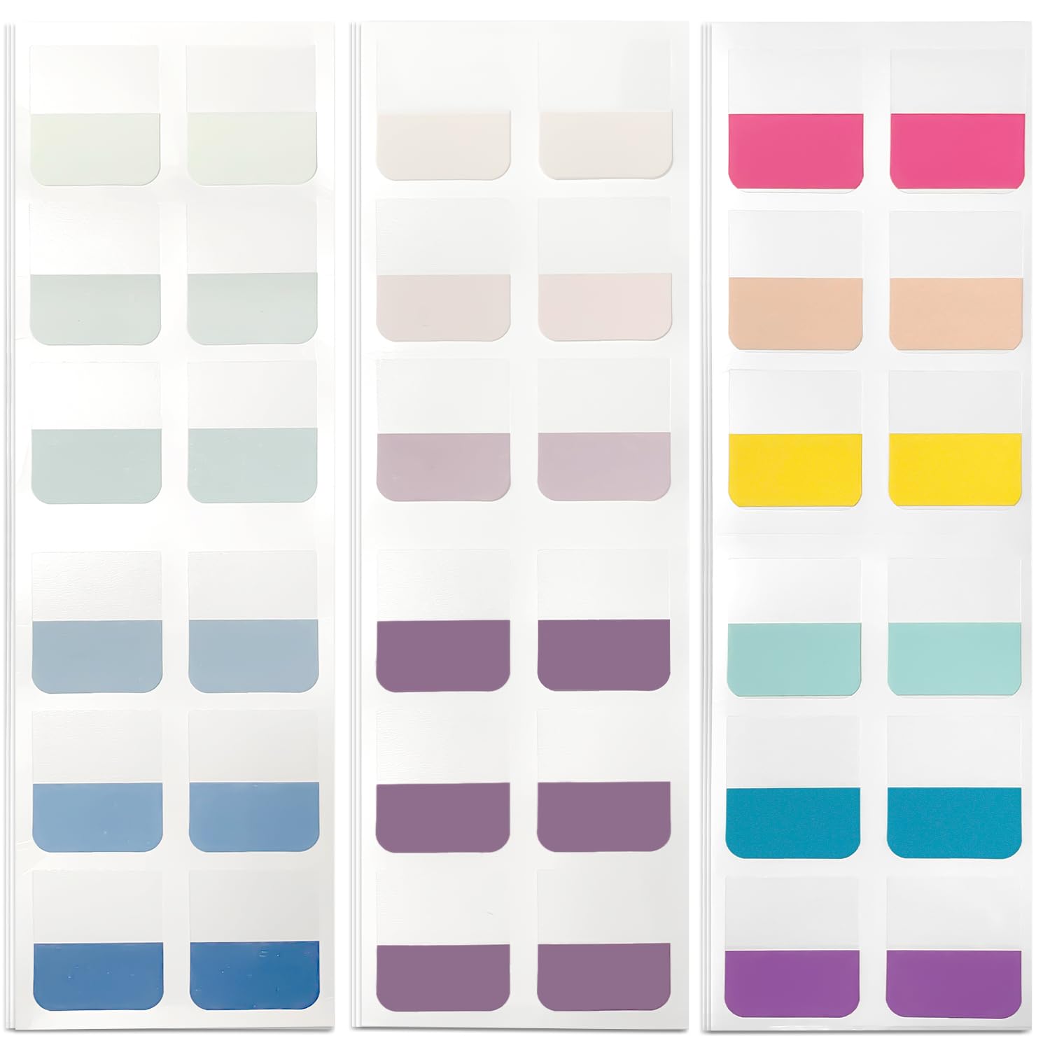 360 Pcs Book Tabs, Writable Sticky Tabs Colorful Page Markers Tabs Repositionable Index Tabs Medium Annotation Tabs for Notebooks Binders File Classification (Style B)