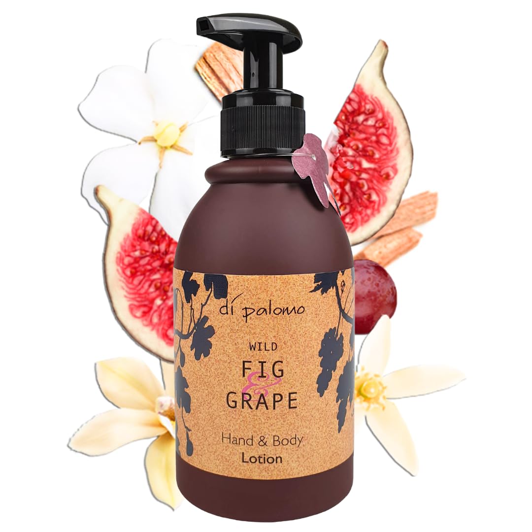 Di Palomo Vegan Wild Fig & Grape Hand & Body Lotion 240ml. Hand & Body Lotion with Moisturising Skin Care. Body Cream for Dry Skin