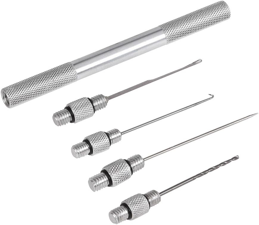 MONIFISH 5-in-1 Carp Fishing Rigging Bait Needle Kit, Bait Boilie Drill Stringer Needle with Nonslip Aluminum Alloy Handle