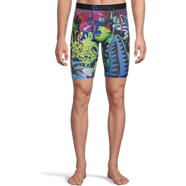Ethika Men's Staple Boxer Briefs - Bomber Eyespeed Print, 4-Way Stretch, No Ride-Up (Medium)