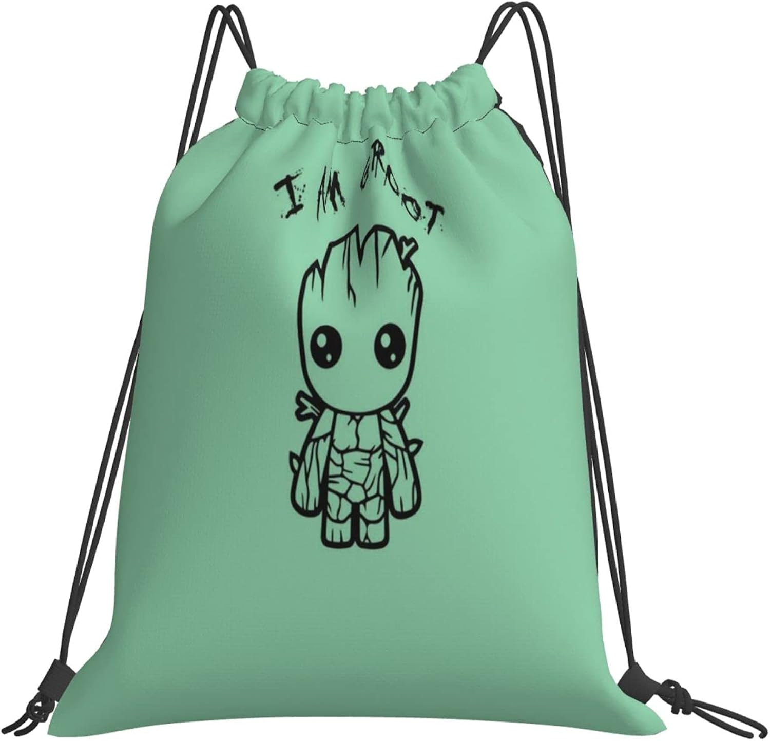 Baby Groot Drawstring Backpack String Bag Tote Sack Bag Cinch Gym Bag