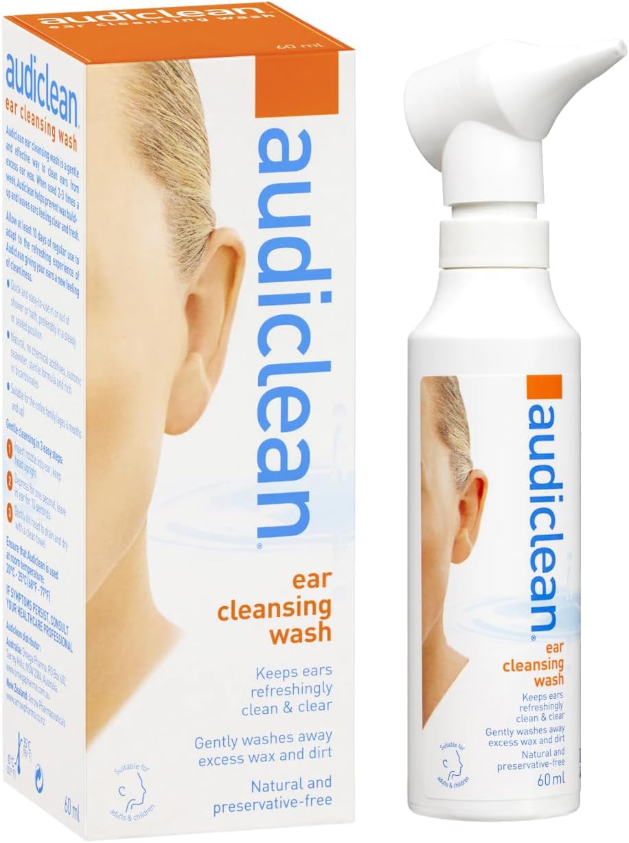 Audiclean Ear Cleansing Wash 115ml Purified Seawater Gentle Wax Removal