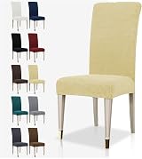 MAXIJIN Super Stretch Jacquard Dining Chair Slipcovers Beig e 4 Pack